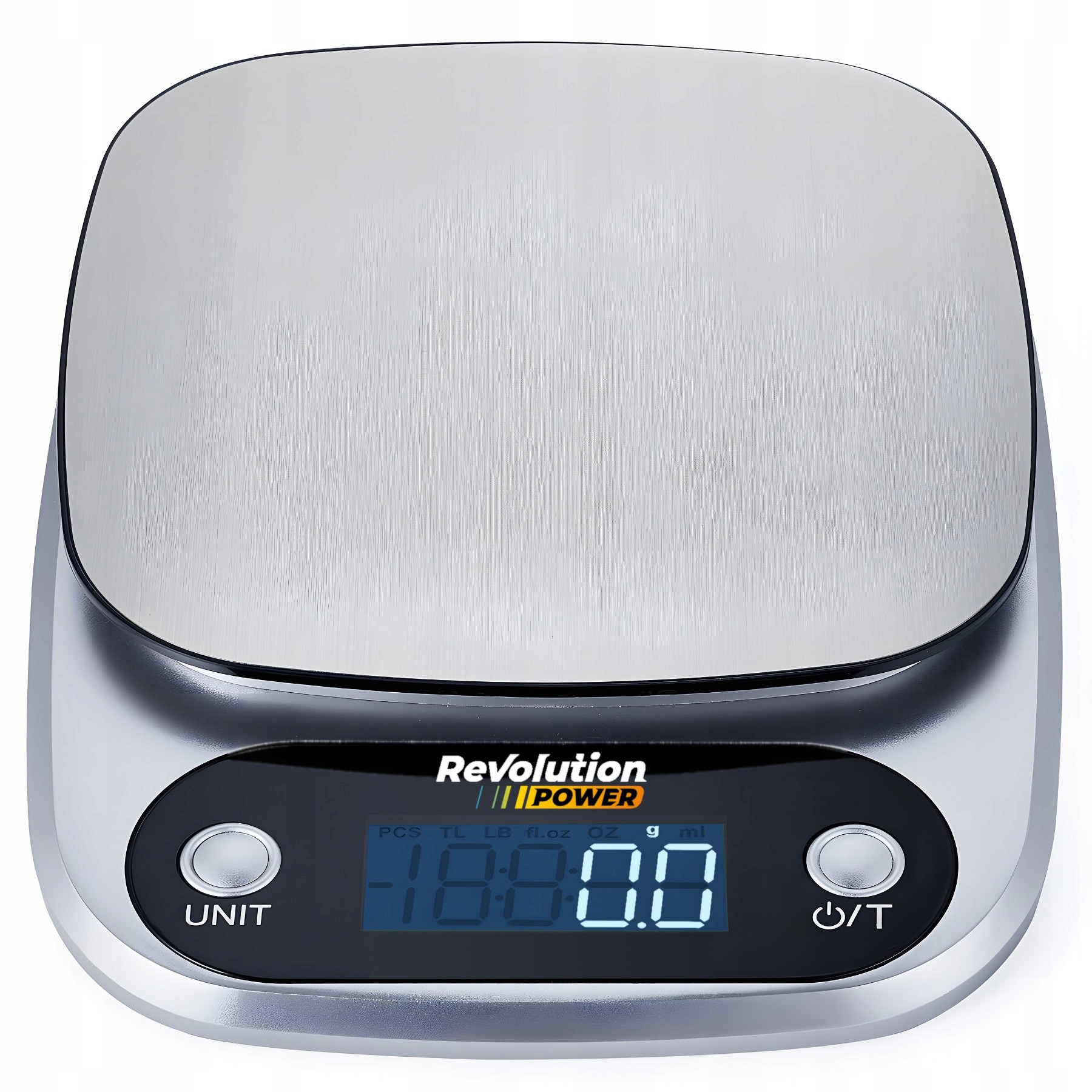 NM Revolution NM-EK35 elektronická kuchynská váha 5 kg / 0,1 g, čierna, nerezová plošina
