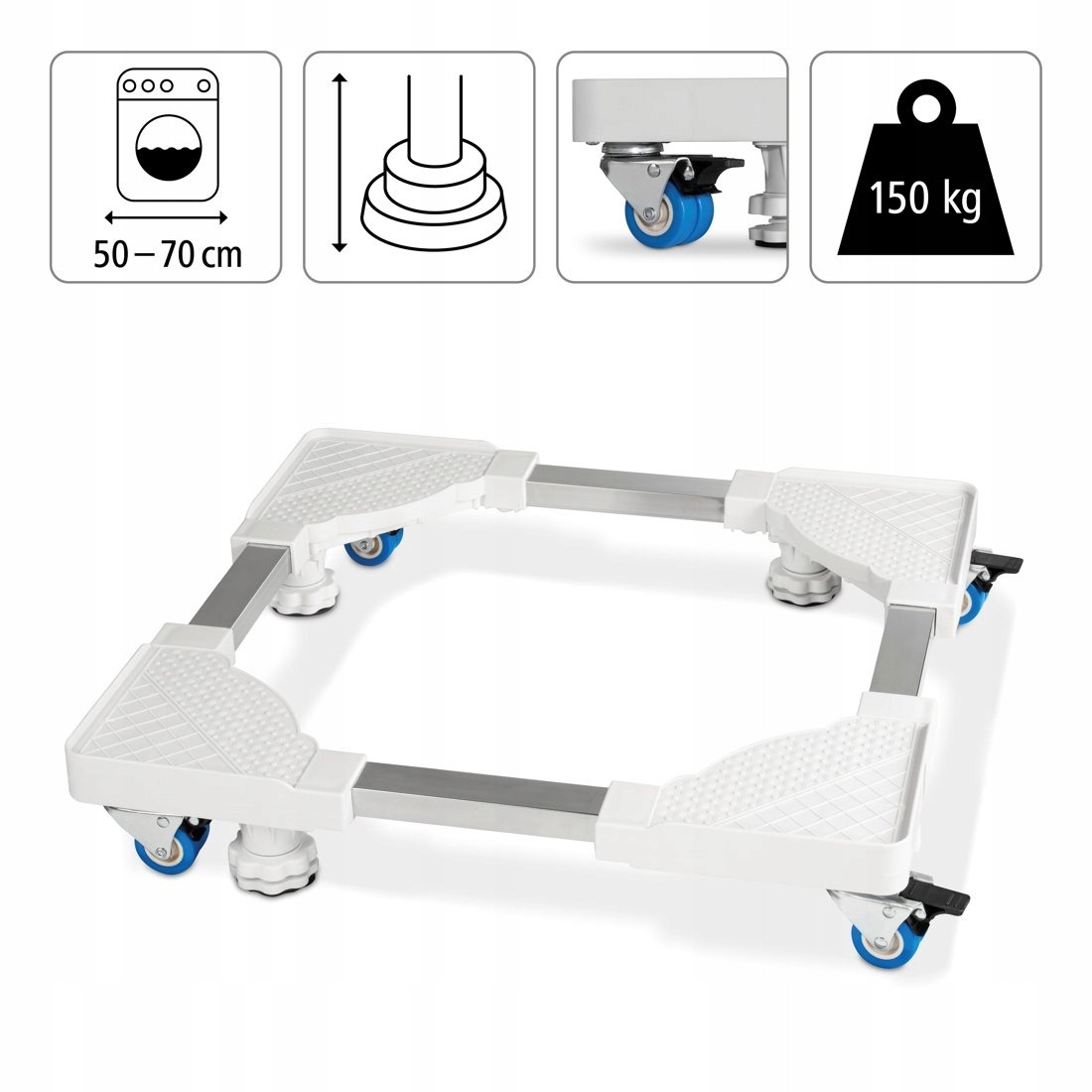 Nastaviteľný mobilný podstavec Xavax 110233 pod práčku a chladničku 50–70 cm nosnosť 150 kg