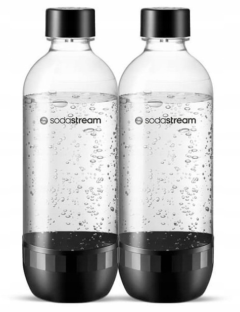 Sada 2 fliaš SodaStream JET Classic 1 l čierne | vhodné do umývačky riadu